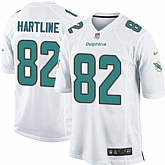 Nike Men & Women & Youth Dolphins #82 Hartline White Team Color Game Jersey,baseball caps,new era cap wholesale,wholesale hats